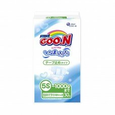 Подгузники GOO.N для маловесных новорожденных до 1 кг (р. SSSSS, на липучках, унисекс, 30 шт)